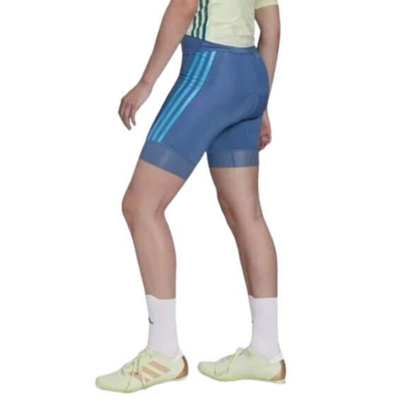 Adidas Women's The Short Padded Cycling Shorts Ciclismo Altered Blue Bike - Picture 3 of 8